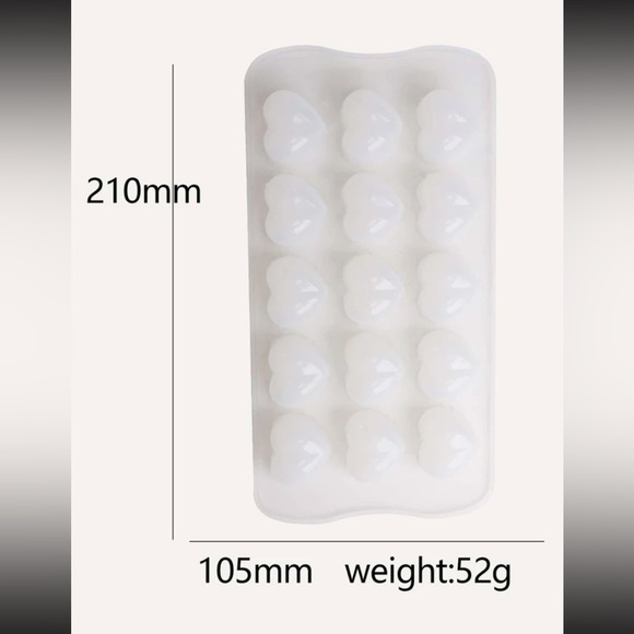 Heart Shaped Ice Cube Tray Mold / Chocolate Mold - Picture 8 of 8